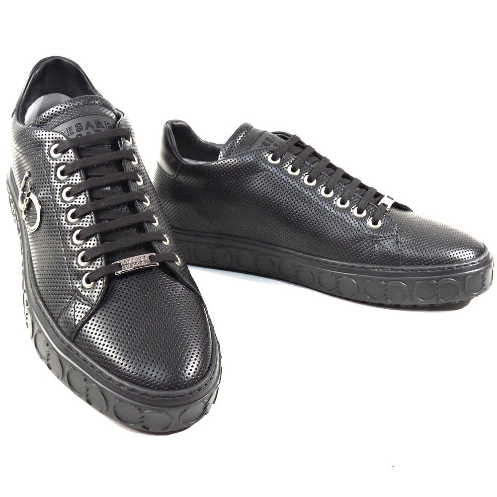 CASADEI 🇮🇹 MEN'S BLACK SOFT LEATHER COMFORT FASHION SNEAKERS